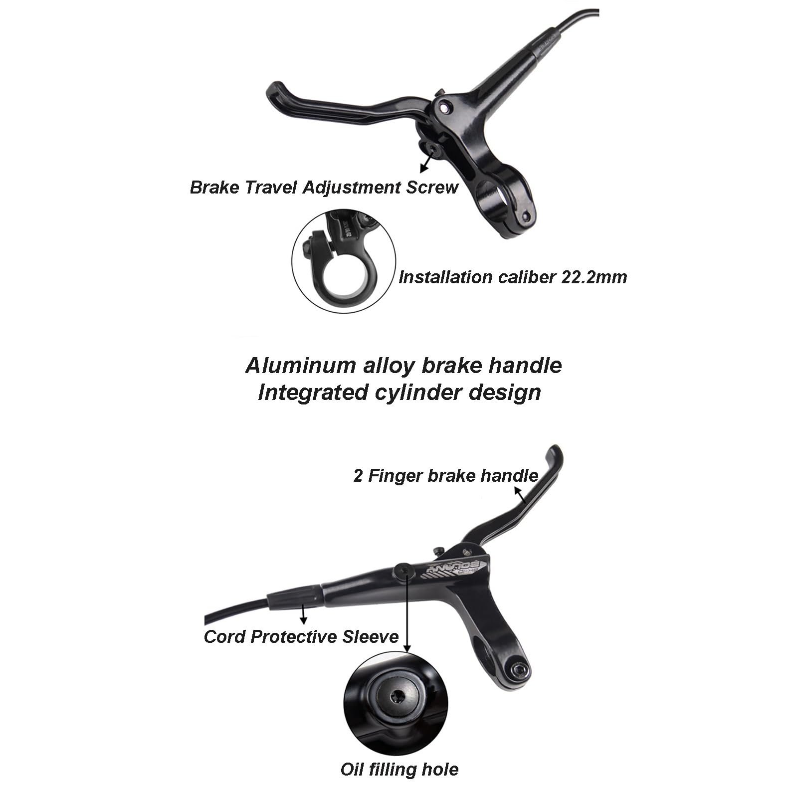 Amazon | MTB 油圧ディスクブレーキセット デュアルピストンブレーキ